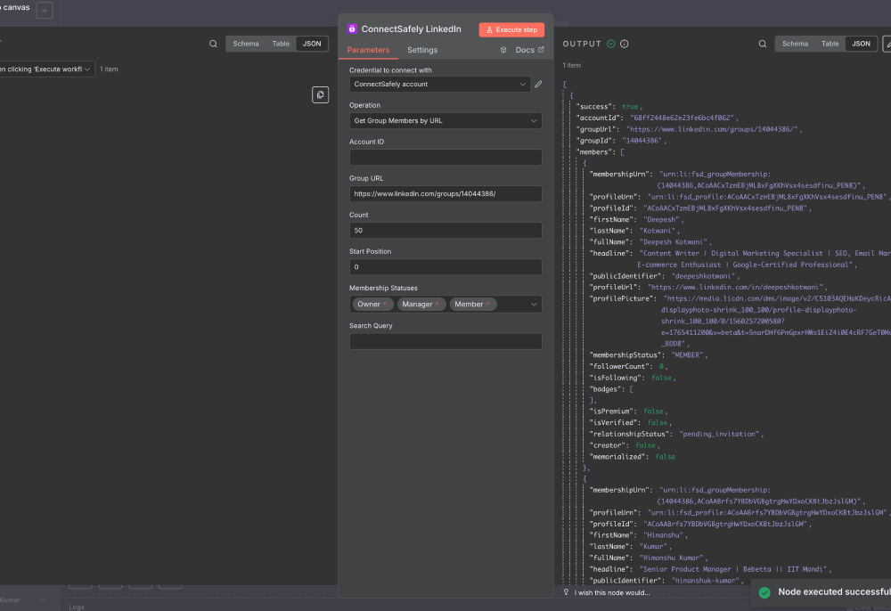 Group members by URL workflow