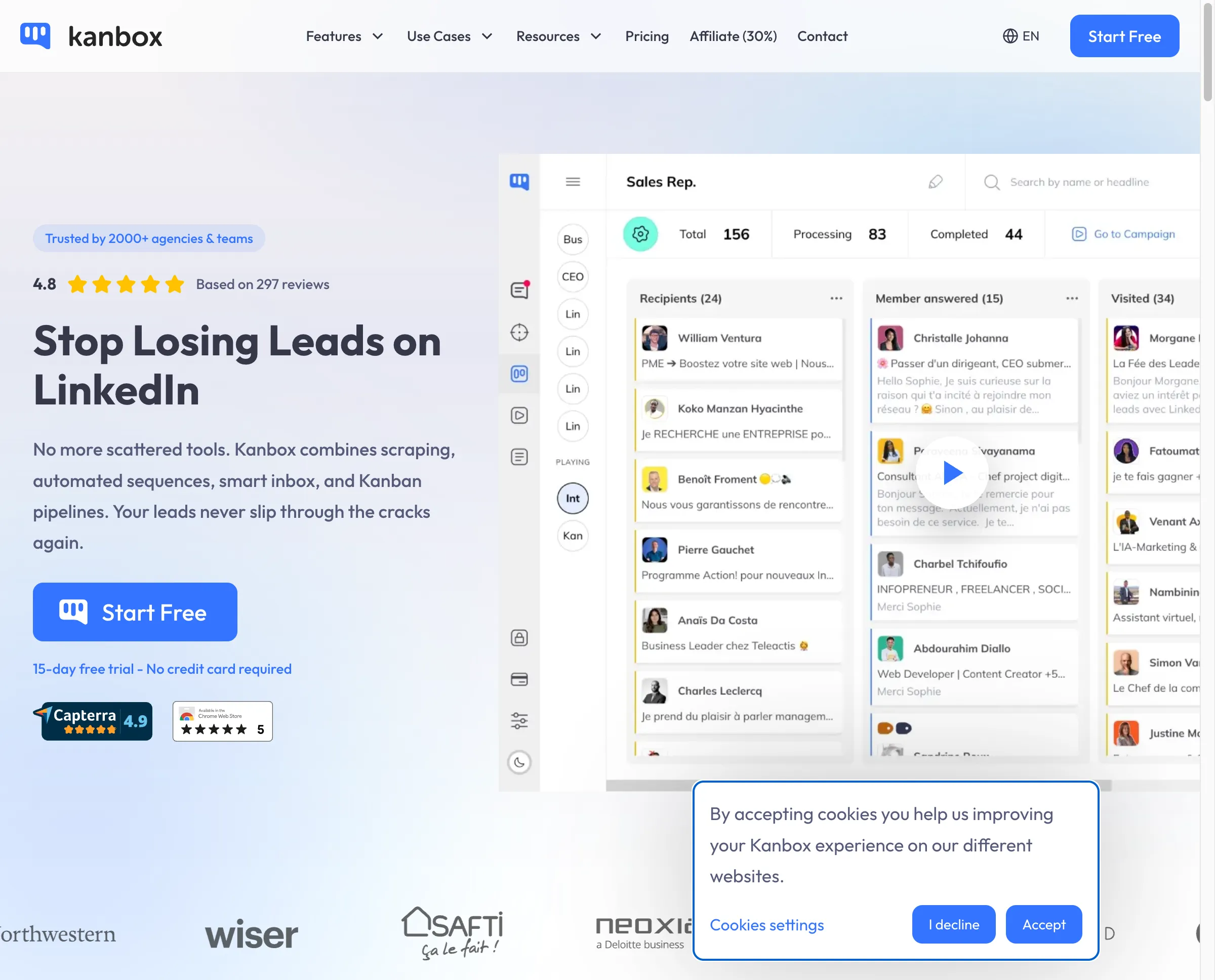 Kanbox - Budget-friendly LinkedIn scraper and Evaboot alternative